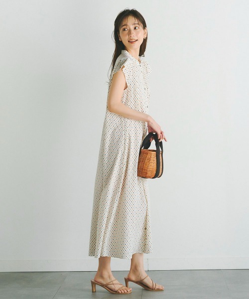 「Droite lautreamont」 ノースリーブワンピース S アイボリー レディース_画像7