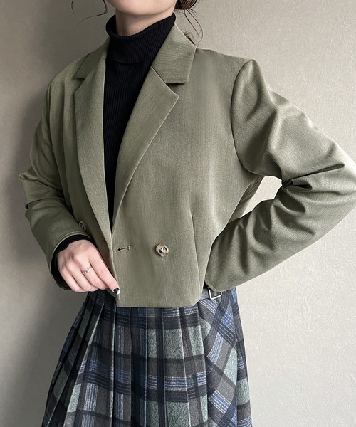 「JUNOAH」 テーラードジャケット LARGE ブラック レディース_画像3