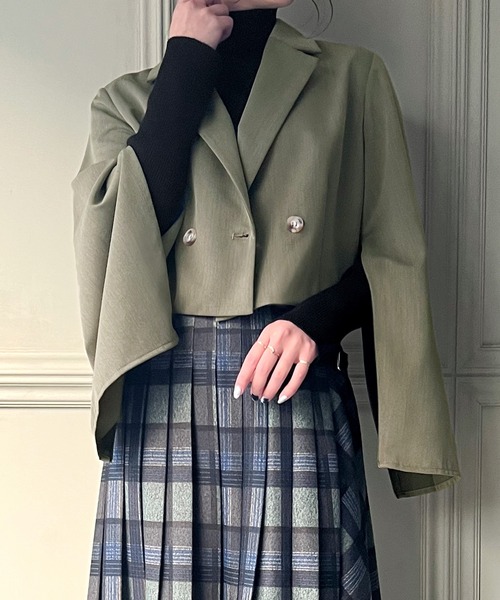 「JUNOAH」 テーラードジャケット LARGE ブラック レディース_画像5