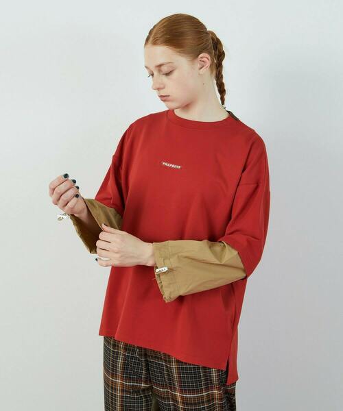 「FRAPBOIS」 長袖カットソー 1 レッド レディース_画像4