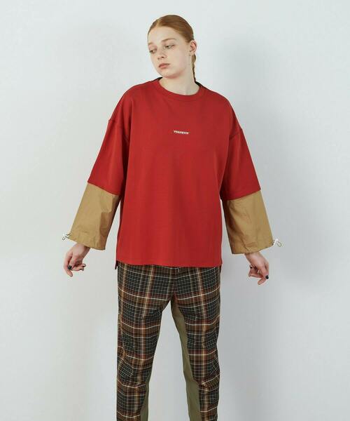 「FRAPBOIS」 長袖カットソー 1 レッド レディース_画像5