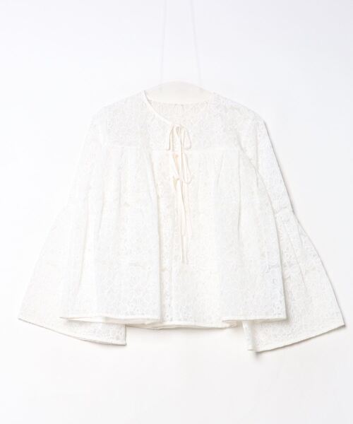 「SHIPS any」 長袖ブラウス ONE SIZE ホワイト レディース_画像2