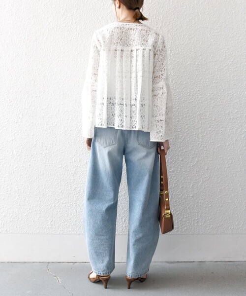 「SHIPS any」 長袖ブラウス ONE SIZE ホワイト レディース_画像4