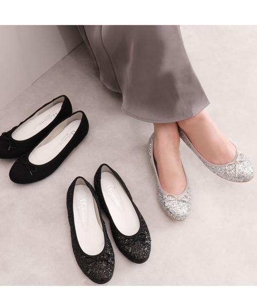 「artemis by DIANA」 フラットパンプス 24.0cm ゴールド レディース_画像2