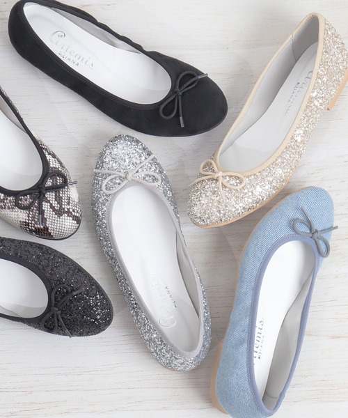 「artemis by DIANA」 フラットパンプス 24.0cm ゴールド レディース_画像4