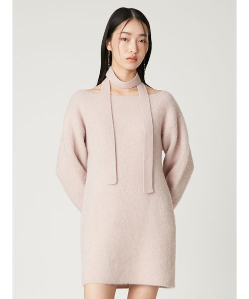 「FRAY I.D」 ニットワンピース F レッド レディースの画像