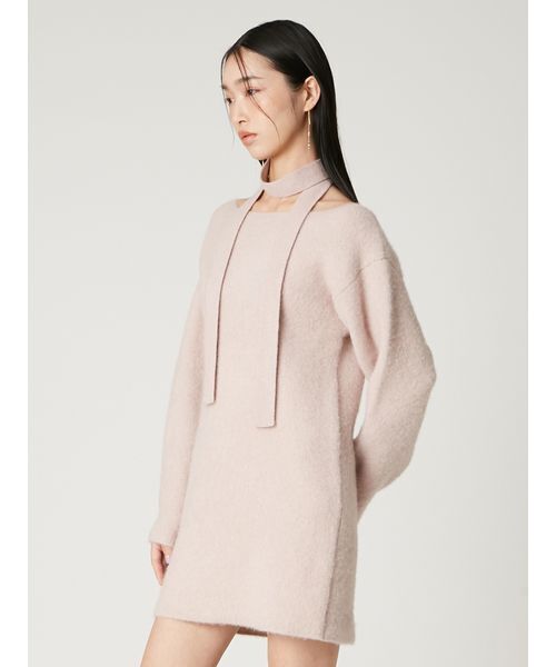 「FRAY I.D」 ニットワンピース F レッド レディースの画像