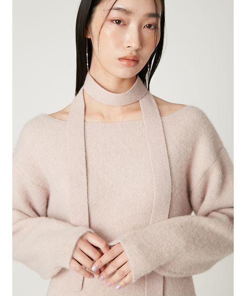 「FRAY I.D」 ニットワンピース F レッド レディースの画像