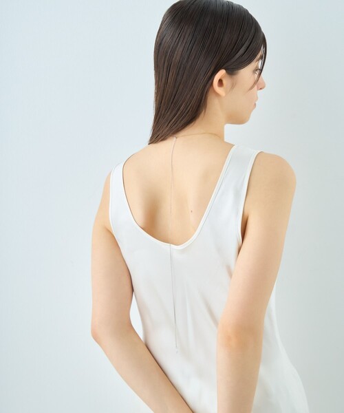 ネックレス 「アシンメトリー」 ナチュラルストーン バイカラー ロングネックレス レディースの画像
