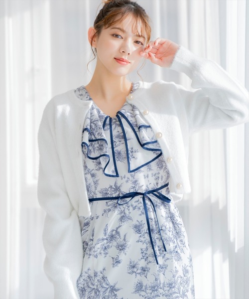 「WILLSELECTION」 ニットカーディガン MEDIUM オフホワイト レディース_画像2