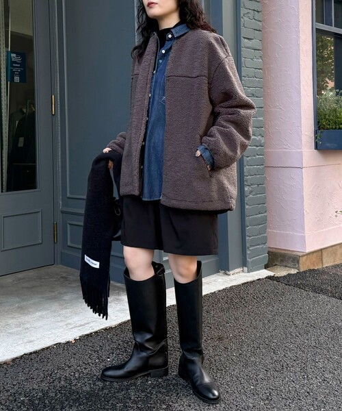 「fredy emue」 ダッフルコート 38 チャコールグレー レディース_画像5