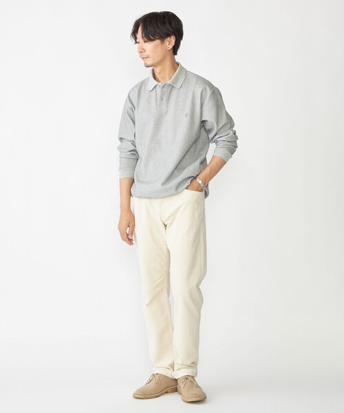 「SHIPS」 長袖ポロシャツ MEDIUM ネイビー メンズ_画像3