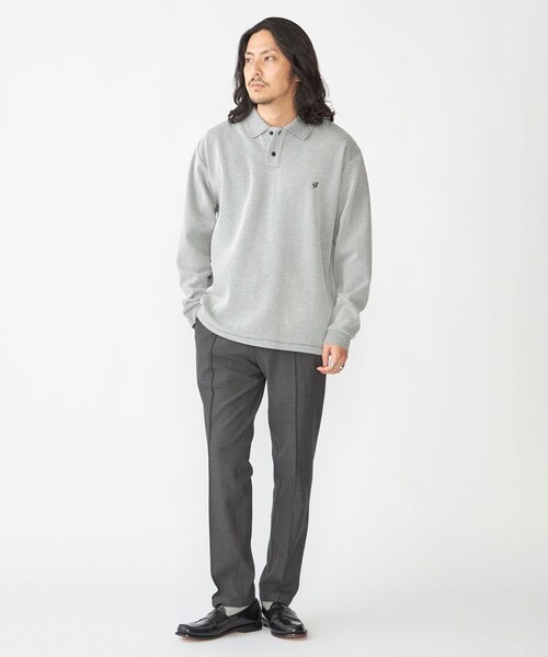 「SHIPS」 長袖ポロシャツ MEDIUM ネイビー メンズ_画像4