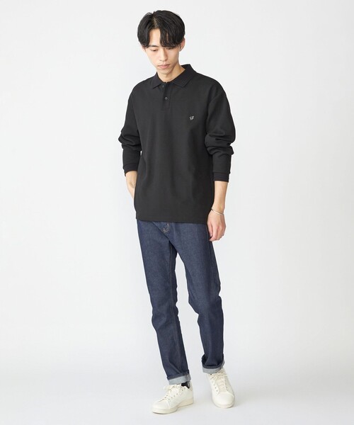 「SHIPS」 長袖ポロシャツ MEDIUM ネイビー メンズ_画像5