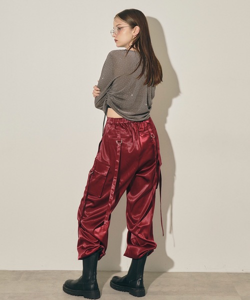 「VIOLETTA」 長袖カットソー FREE グレー レディース_画像2