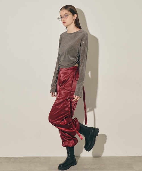 「VIOLETTA」 長袖カットソー FREE グレー レディース_画像7