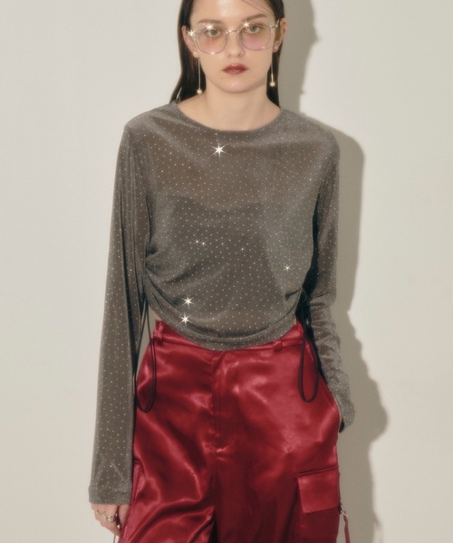 「VIOLETTA」 長袖カットソー FREE グレー レディース_画像8