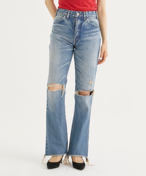 「INSCRIRE」 デニムパンツ 28inch ブルー レディース_画像3