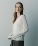 tシャツ リネンブレンド スキッパープルオーバ...の詳細画像1