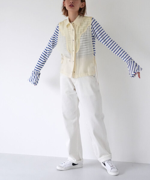 「SLOBE citron.」 デニムパンツ 38 アイボリー レディース_画像5