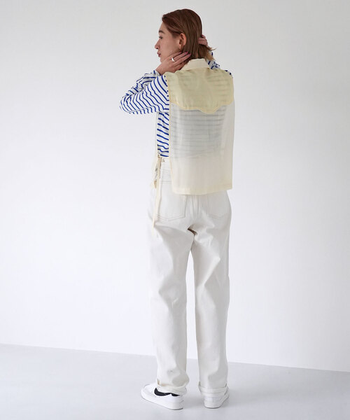 「SLOBE citron.」 デニムパンツ 38 アイボリー レディース_画像7