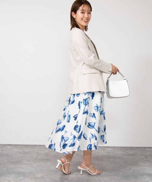 「NOLLEY'S Sophi」 フレアスカート 38 ホワイト系その他4 レディース_画像6