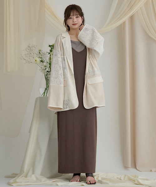 mideal（マイディール） ジャケット テーラードジャケット lace over