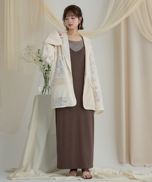 mideal（マイディール） ジャケット テーラードジャケット lace over 