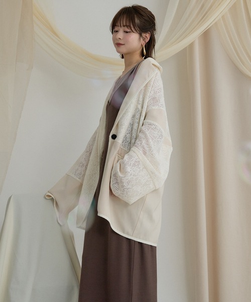 mideal（マイディール） ジャケット テーラードジャケット lace over
