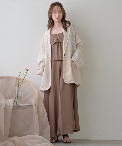 mideal（マイディール） ジャケット テーラードジャケット lace over