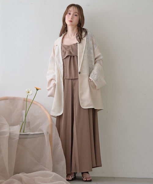 mideal（マイディール） ジャケット テーラードジャケット lace over