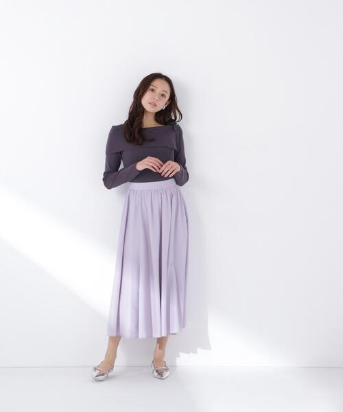 NATURAL BEAUTY BASIC　ラベンダーフレアスカート　2026購入 NATURAL BEAUTY BASIC（ナチュラルビューティーベーシック） スカート