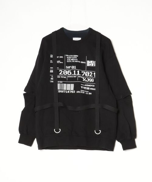 SHAREEF（シャリーフ） スウェットカットソー 1 ブラック メンズ 