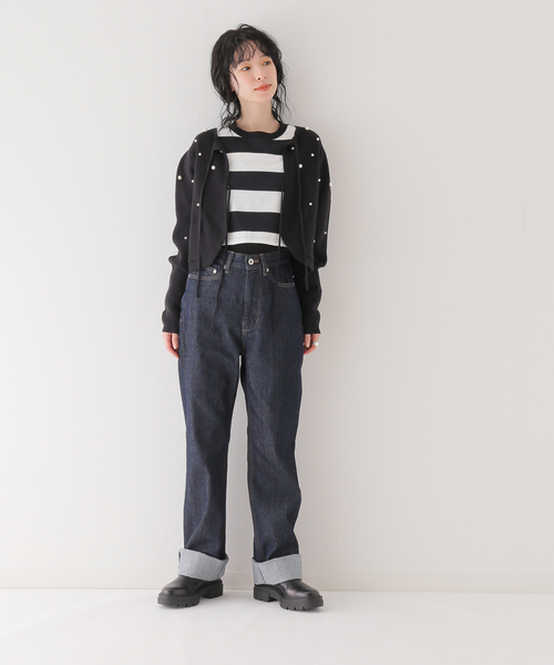 「SLOBE citron.」 デニムパンツ 38 ネイビー レディース_画像5