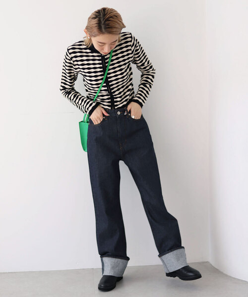 「SLOBE citron.」 デニムパンツ 38 ネイビー レディース_画像6