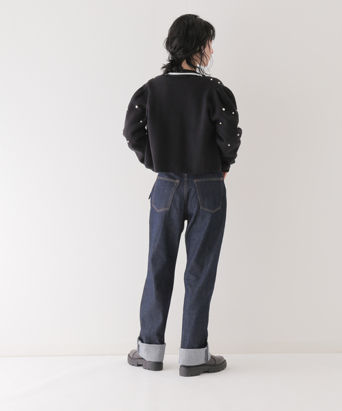 「SLOBE citron.」 デニムパンツ 38 ネイビー レディース_画像7
