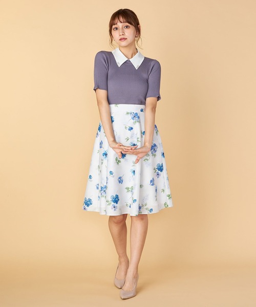 「LAISSE PASSE」 スカート SMALL スモークピンク レディースの画像