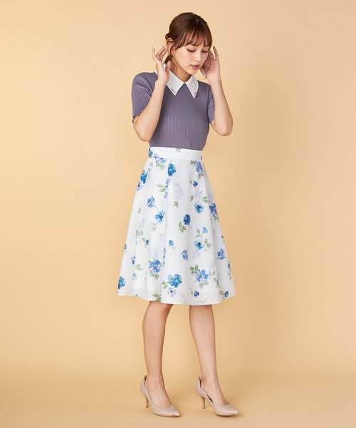 「LAISSE PASSE」 スカート SMALL スモークピンク レディースの画像