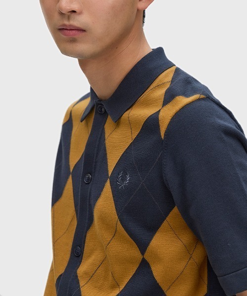 FRED PERRY（フレッドペリー） ポロシャツ Argyle Button Through