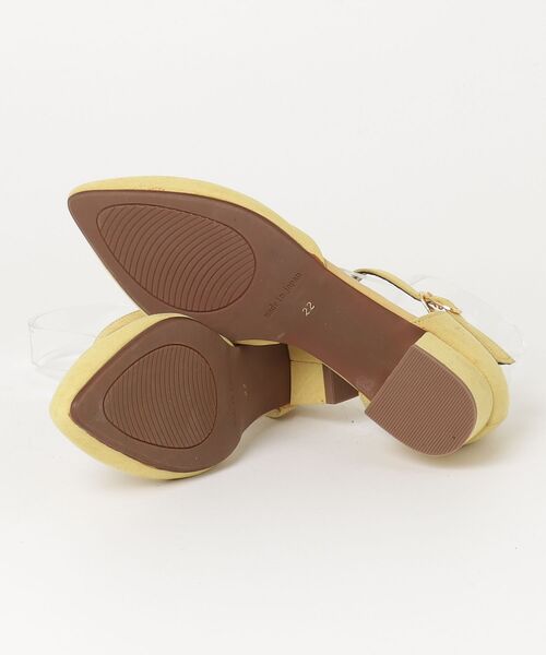 「velikoko ラクチンきれいシューズ」 ヒールサンダル 22cm イエロー レディース_画像3