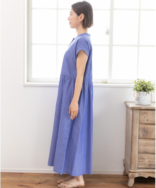 「PREFERIR」 半袖ワンピース MEDIUM ネイビー レディース_画像6