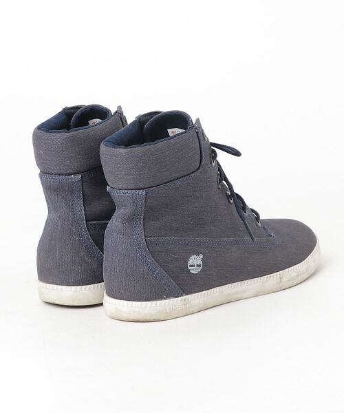 「Timberland」 ハイカットスニーカー 24.5cm ネイビー レディース_画像2