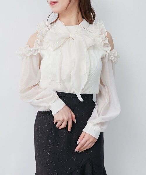 MAJESTIC LEGON（マジェスティックレゴン） ニット セーター リボン