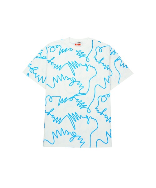 tシャツ MSGM KIDS One Stroke 刺繍ロゴTシャツ キッズ 子供服 男の子 