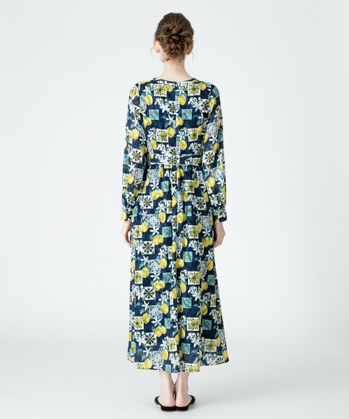「LOULOU WILLOUGHBY」 長袖ワンピース 2 アイボリー レディース_画像4