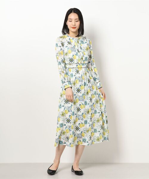 「LOULOU WILLOUGHBY」 長袖ワンピース 2 アイボリー レディース_画像7