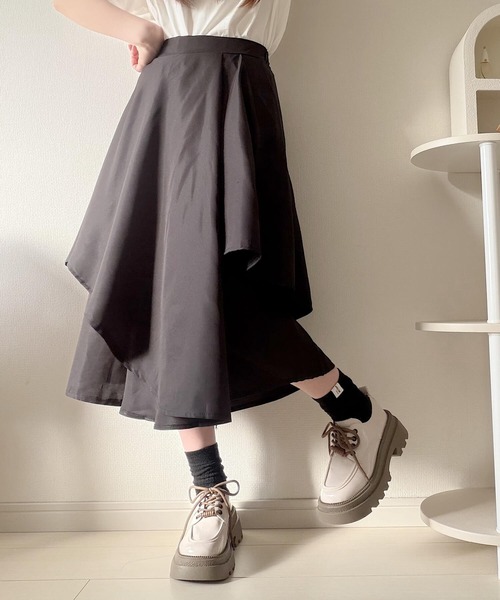 nagonstans Washedタイプライター アシンメトリースカート Nana スカート アシンメトリースカート : ZOZOTOWN Yahoo!店 - 通販