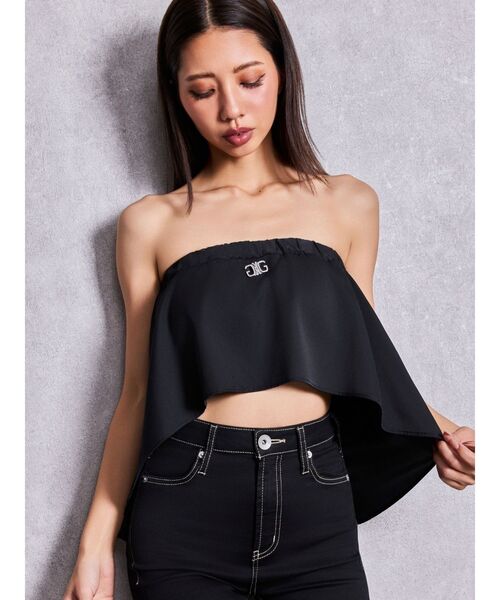 d.i.a スカル　チューブトップ GYDA（ジェイダ） チューブトップ ベアトップ BACK LONGベアトップス