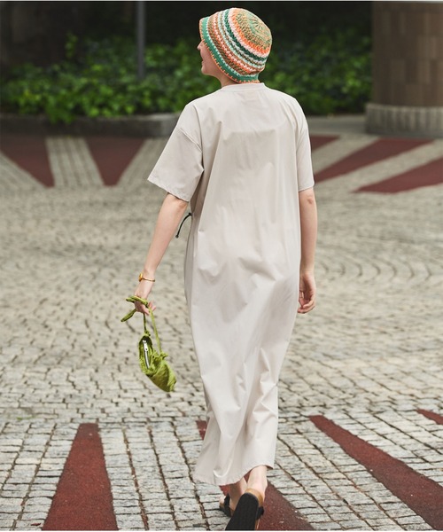 「KELTY」 半袖ワンピース FREE アイボリー レディース_画像4