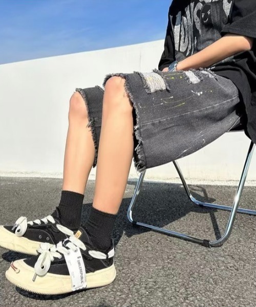 「.KOM」 デニムハーフパンツ X-LARGE ブルー メンズ_画像3